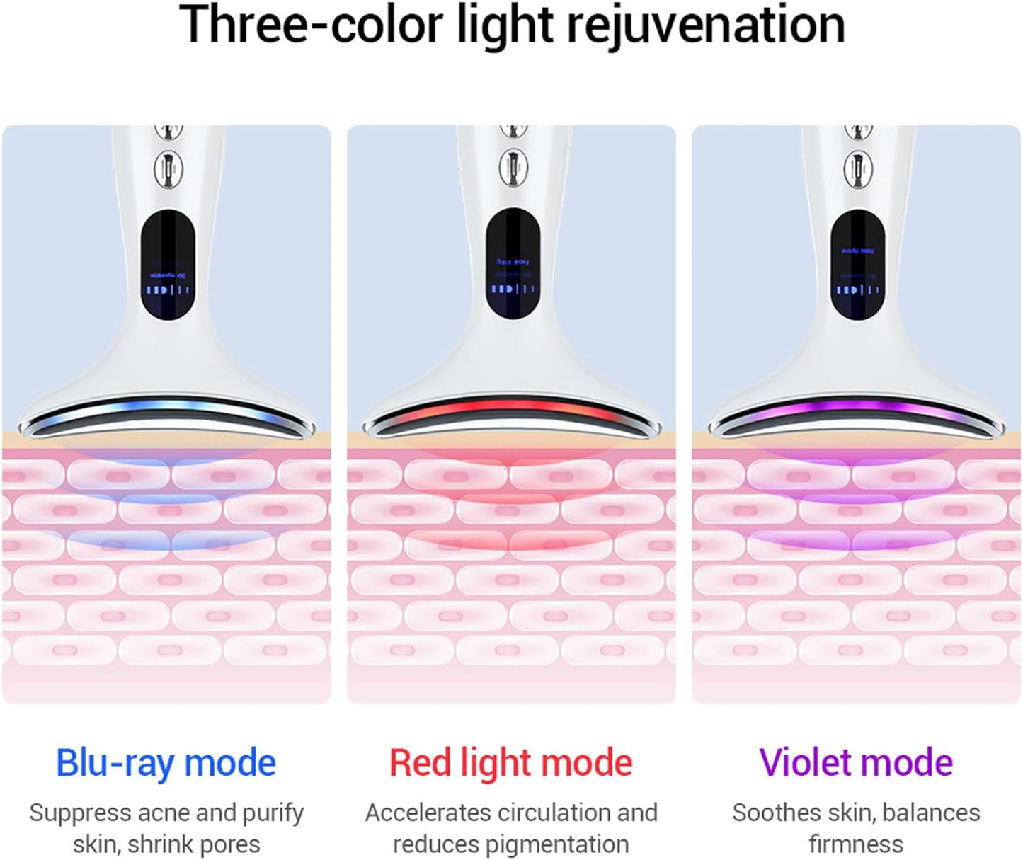 Face Massager,Anti-Wrinkle Face Device,Portable Skin Tightening Beauty Toning Device with 45 ±5°C Heat and 4 Massage Modes for Skintightening & Neck Lifting EMS Massage Face Toning Firming (Gradient)