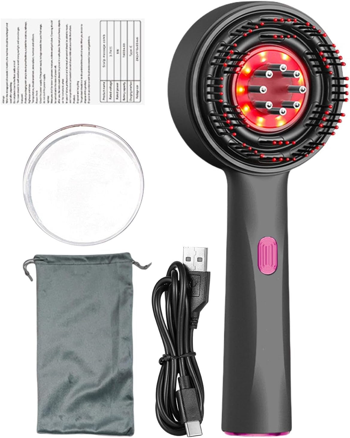 Stimulate Hair Growth with Electric Scalp Massage Comb, Hair Oil Applicator with Scalp Massager Brush