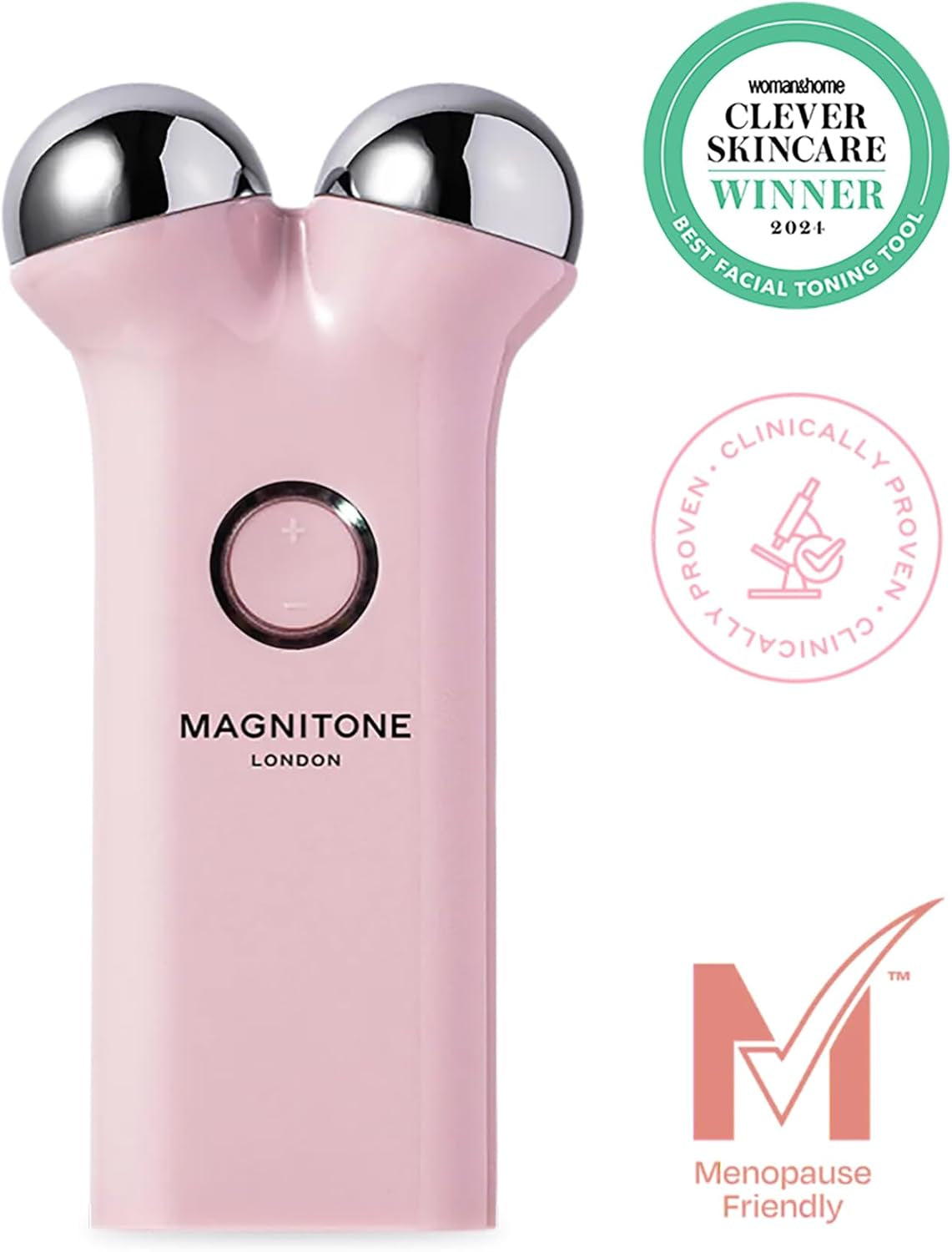 Lift off Microcurrent Facial Toning Device, Pink, USB Rechargeable, with Prepare + Glide Superconductive Gel 60Ml at Home Face Lift (Pink)