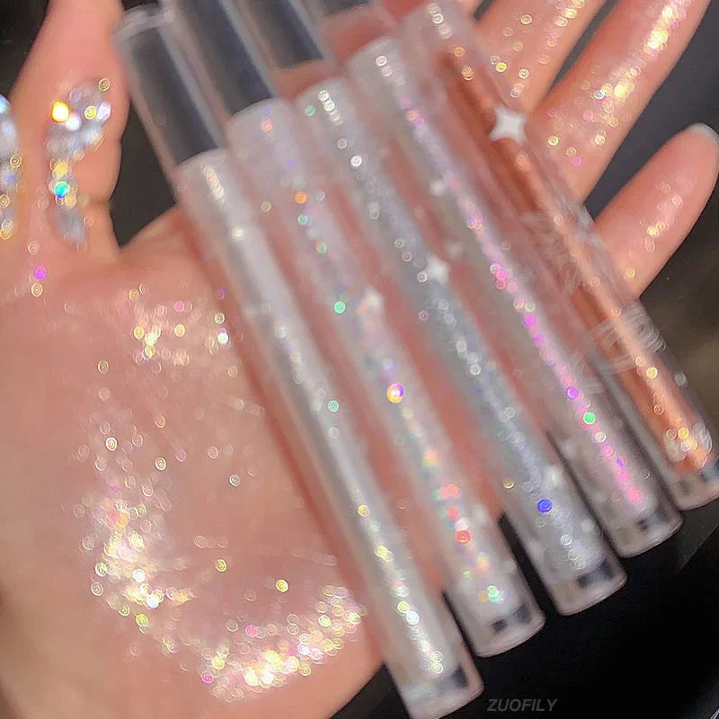 Liquid Eyeshadow Sparkling Face Make up Highlighter Polarized Flash Lasting Lying Silkworm Brightens Glitter Pigment Cosmetics