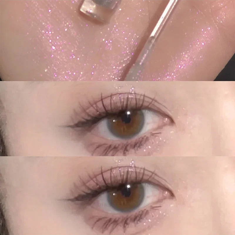 Liquid Eyeshadow Sparkling Face Make up Highlighter Polarized Flash Lasting Lying Silkworm Brightens Glitter Pigment Cosmetics