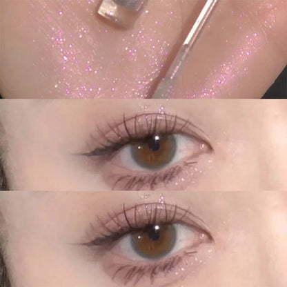 Liquid Eyeshadow Sparkling Face Make up Highlighter Polarized Flash Lasting Lying Silkworm Brightens Glitter Pigment Cosmetics