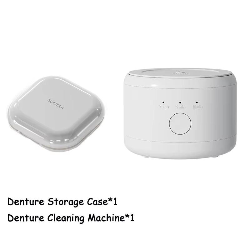 Portable Ultrasonic Retainer Cleaner Machine for Dentures Retainer Mouth Guard Aligner Whitening Trays Personal Oral Supplies