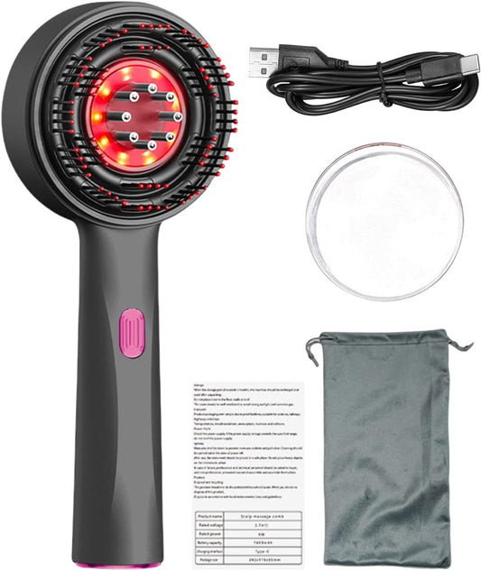 Stimulate Hair Growth with Electric Scalp Massage Comb, Hair Oil Applicator with Scalp Massager Brush