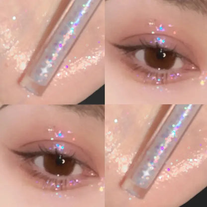 Liquid Eyeshadow Sparkling Face Make up Highlighter Polarized Flash Lasting Lying Silkworm Brightens Glitter Pigment Cosmetics
