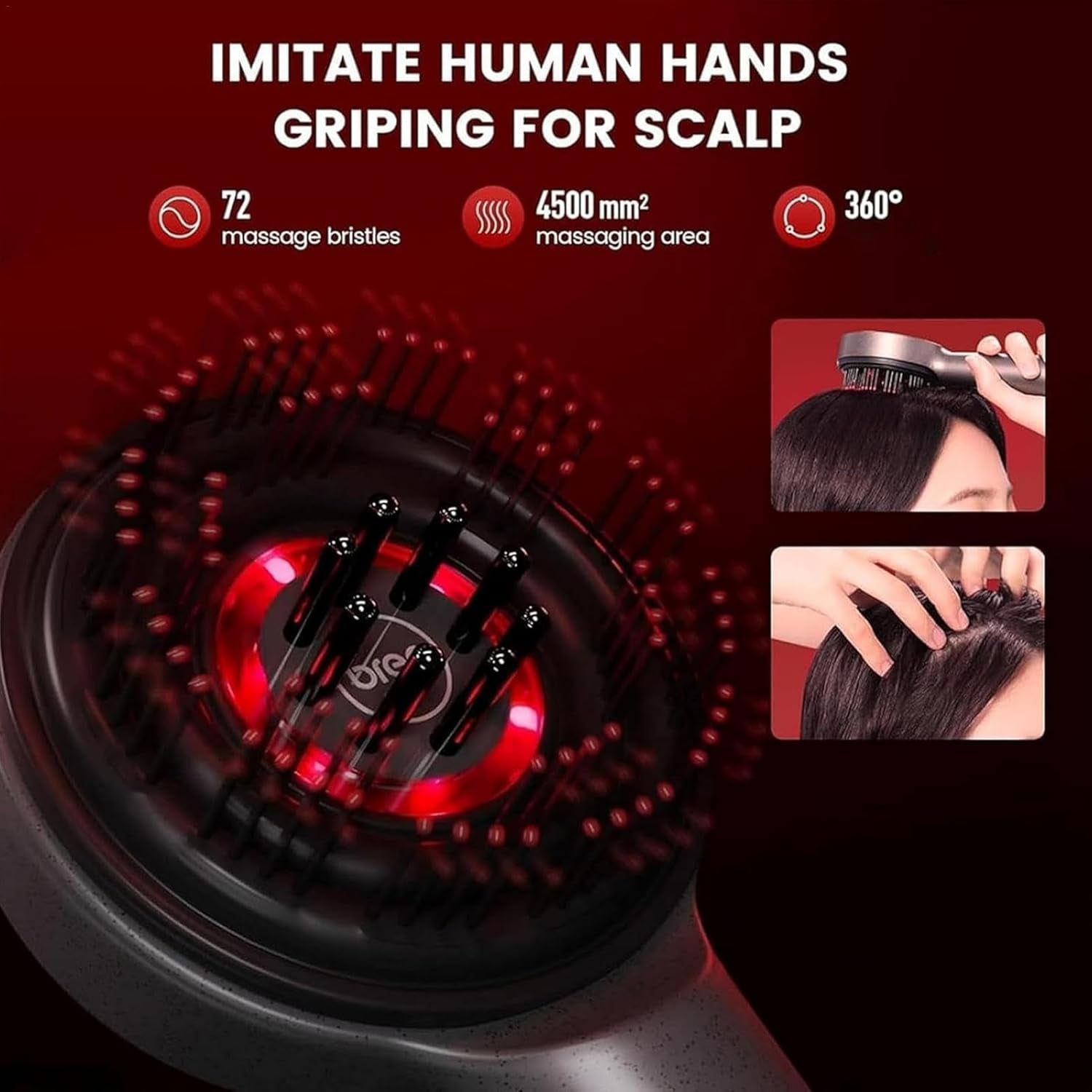 Stimulate Hair Growth with Electric Scalp Massage Comb, Hair Oil Applicator with Scalp Massager Brush