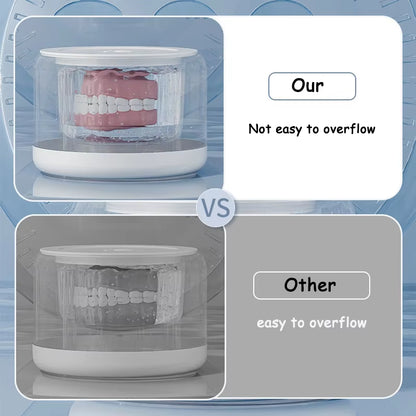 Portable Ultrasonic Retainer Cleaner Machine for Dentures Retainer Mouth Guard Aligner Whitening Trays Personal Oral Supplies
