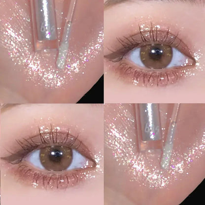 Liquid Eyeshadow Sparkling Face Make up Highlighter Polarized Flash Lasting Lying Silkworm Brightens Glitter Pigment Cosmetics