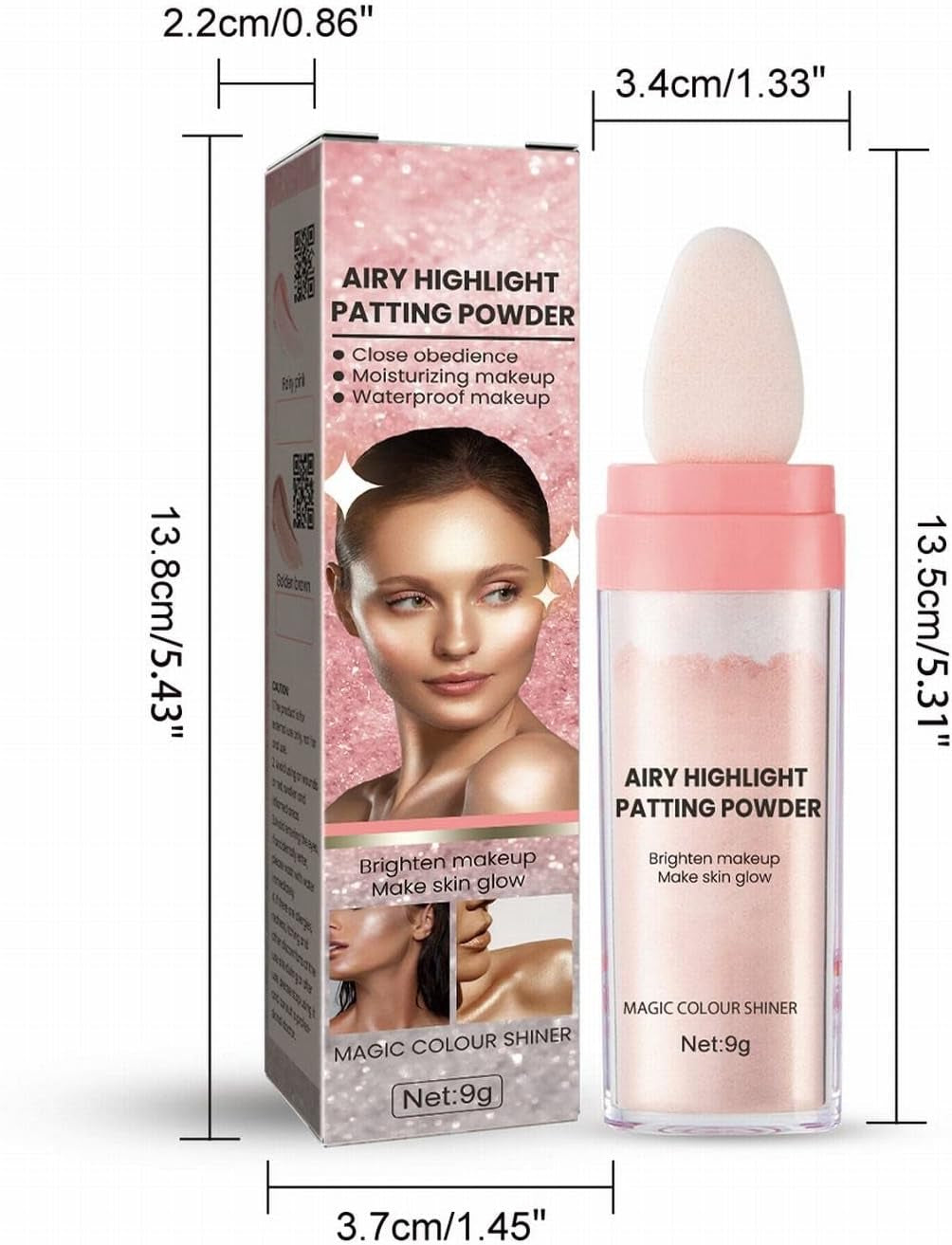 Glow Products Makeup High Light Flapping Powder Body Brightening Moisturizing and Glowing Face and Body Multipurpose Cosmetics Face Body Glow Lighting Champagne Eye Liner