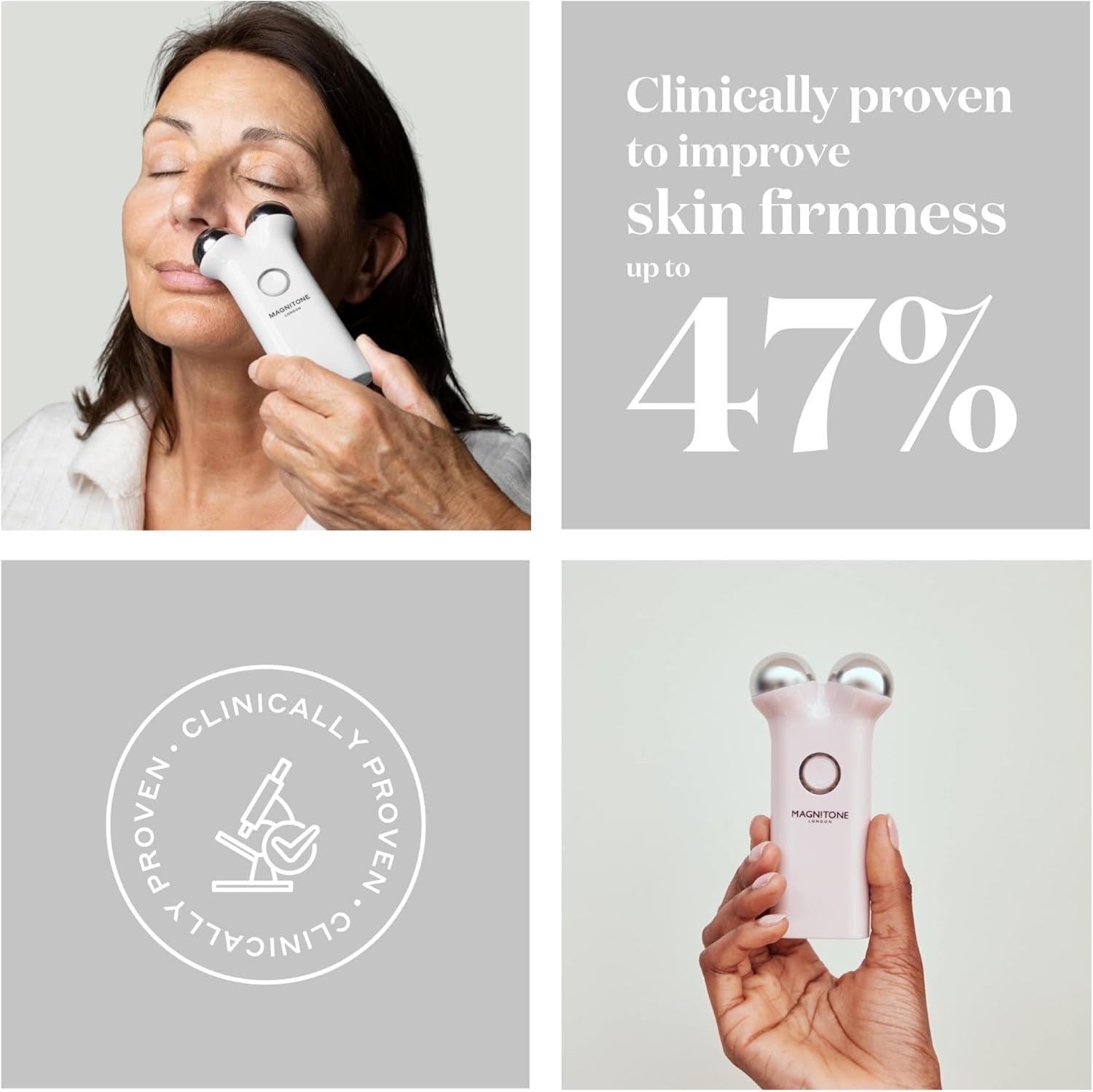 Lift off Microcurrent Facial Toning Device, Pink, USB Rechargeable, with Prepare + Glide Superconductive Gel 60Ml at Home Face Lift (Pink)