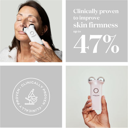 Lift off Microcurrent Facial Toning Device, Pink, USB Rechargeable, with Prepare + Glide Superconductive Gel 60Ml at Home Face Lift (Pink)